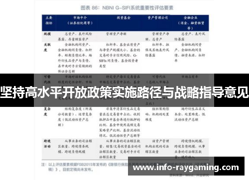 坚持高水平开放政策实施路径与战略指导意见