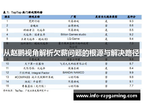 从赵鹏视角解析欠薪问题的根源与解决路径